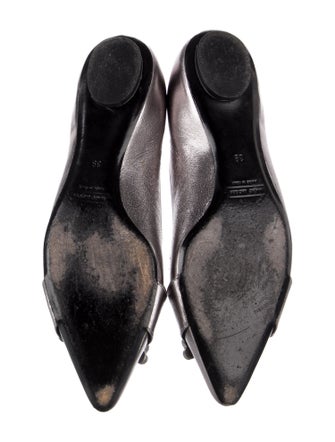 Marc Jacobs Leather Crystal Embellishments Ballet Flats