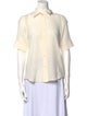 Marc Jacobs Silk Short Sleeve Button-Up Top