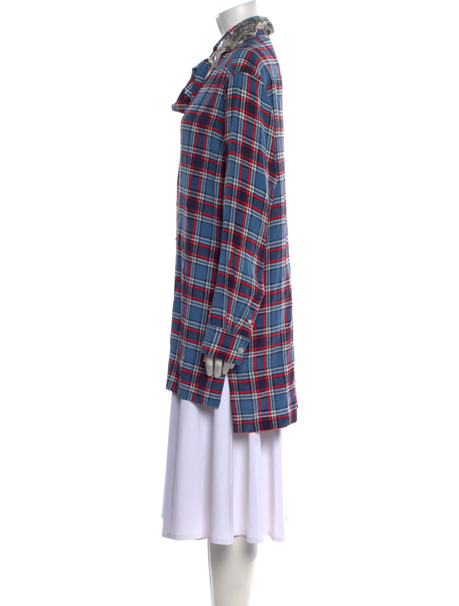 Marc Jacobs Silk Plaid Print Tunic
