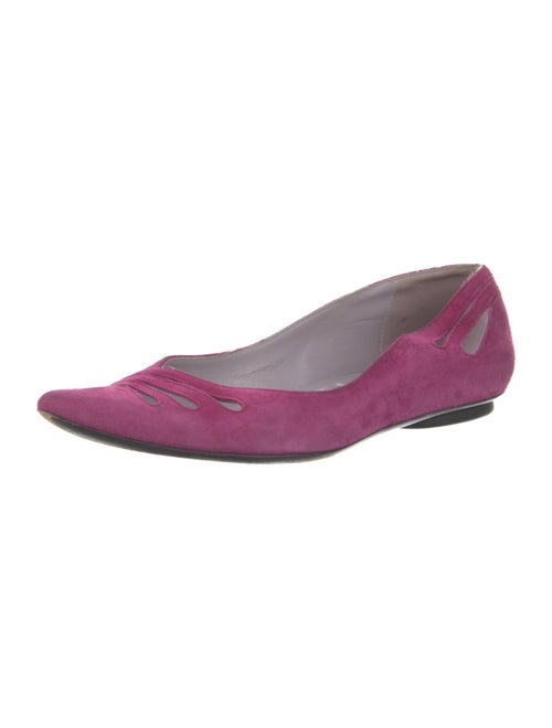 Marc Jacobs Suede Bow Accents Ballet Flats