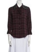 Marc Jacobs Silk Plaid Print Button-Up Top