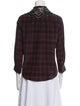 Marc Jacobs Silk Plaid Print Button-Up Top