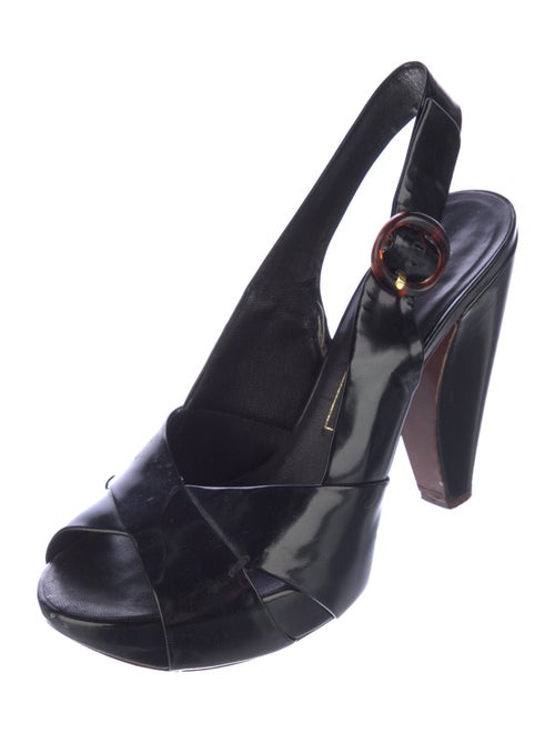 Marc Jacobs Patent Leather Slingback Sandals