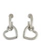 Marc Jacobs Charmed Double Heart Drop Hoop Earrings