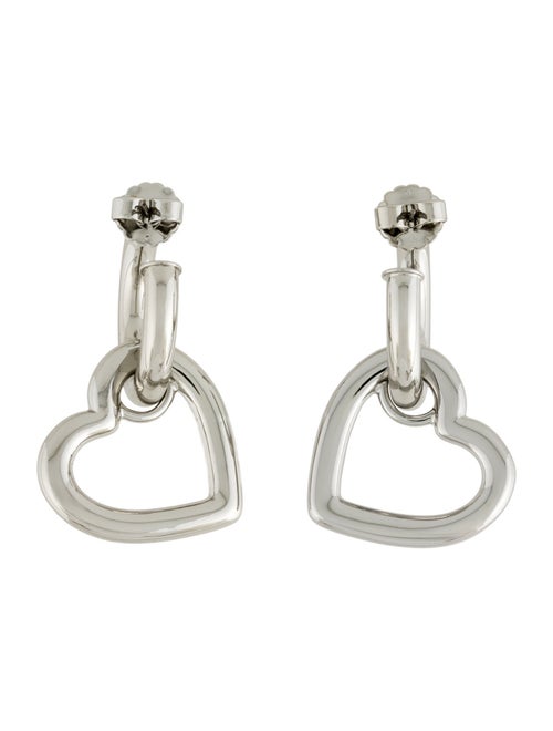 Marc Jacobs Charmed Double Heart Drop Hoop Earrings