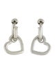 Marc Jacobs Charmed Double Heart Drop Hoop Earrings