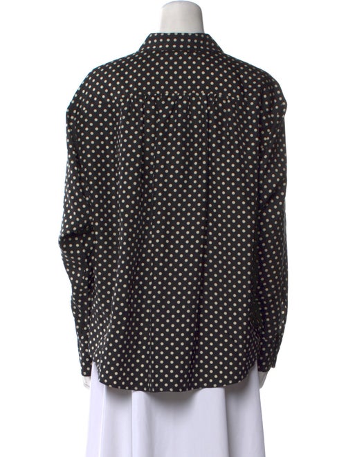 Marc Jacobs Silk Polka Dot Print Button-Up Top