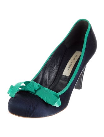 Marc Jacobs Satin Grosgrain Trim Pumps
