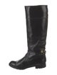 Marc Jacobs Patent Leather Chain-Link Accents Riding Boots