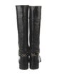 Marc Jacobs Patent Leather Chain-Link Accents Riding Boots
