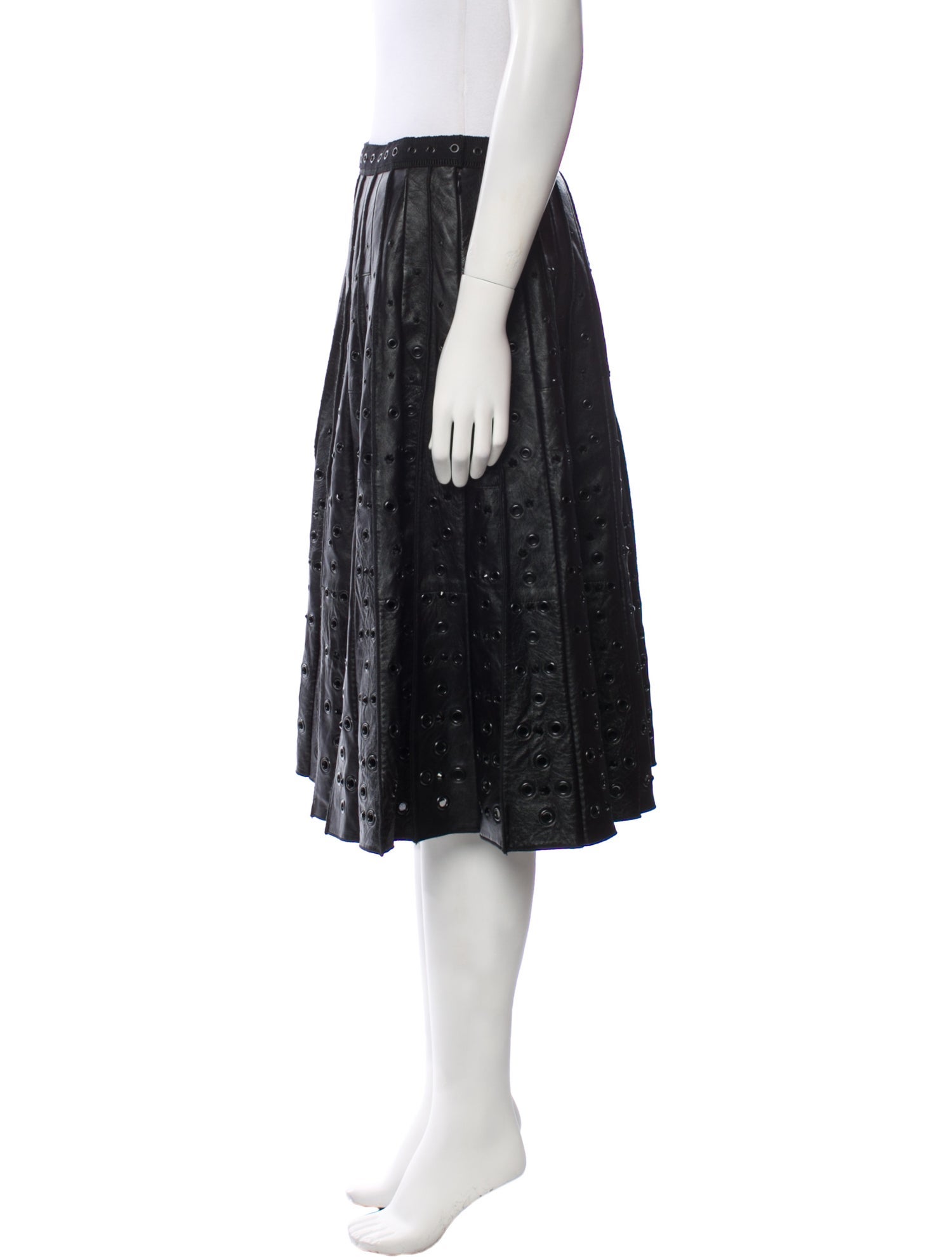 Marc Jacobs Lambskin Knee-Length Skirt