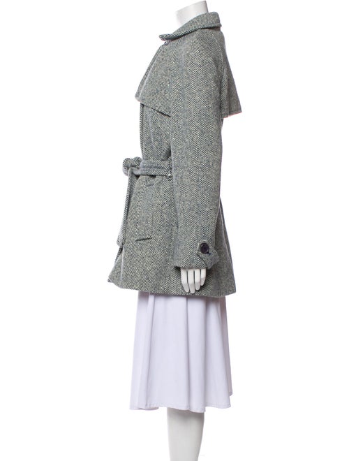 Marc Jacobs Wool Tweed Pattern Peacoat