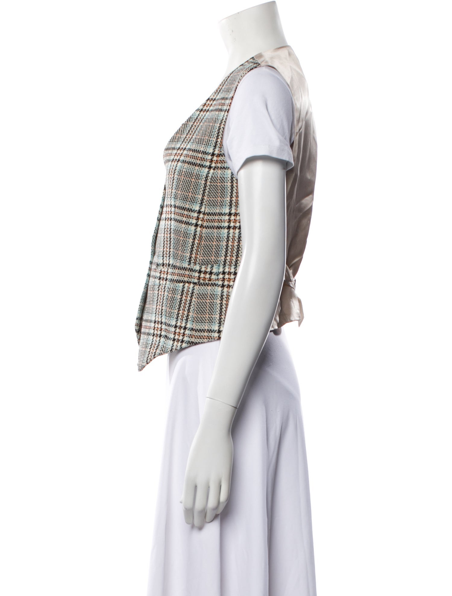 Marc Jacobs Wool Plaid Print Vest