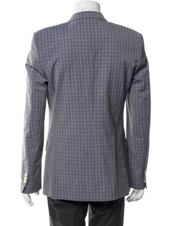 Marc Jacobs Virgin Wool Plaid Print Blazer