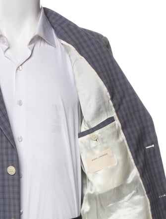 Marc Jacobs Virgin Wool Plaid Print Blazer