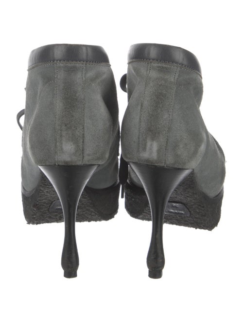 Marc Jacobs Suede Embroidered Accent Lace-Up Boots