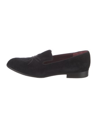 Marc Jacobs Velvet Embroidered Accent Loafers