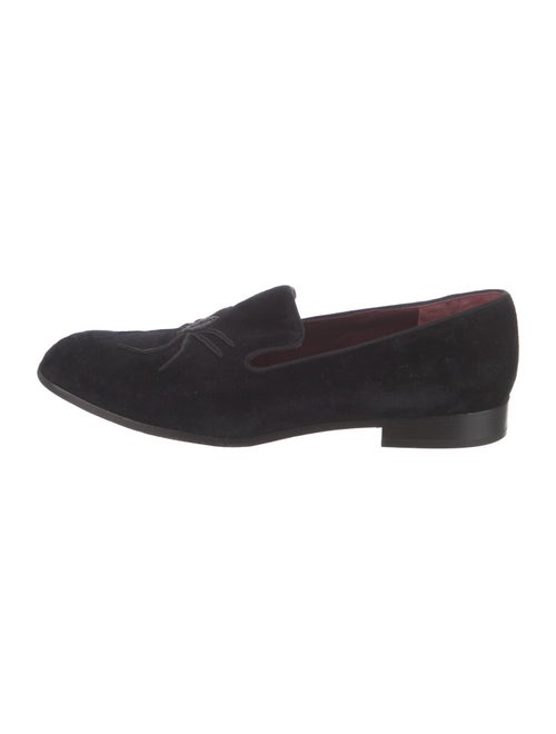 Marc Jacobs Velvet Embroidered Accent Loafers