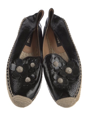 Marc Jacobs Patent Leather Crystal Embellishments Espadrilles