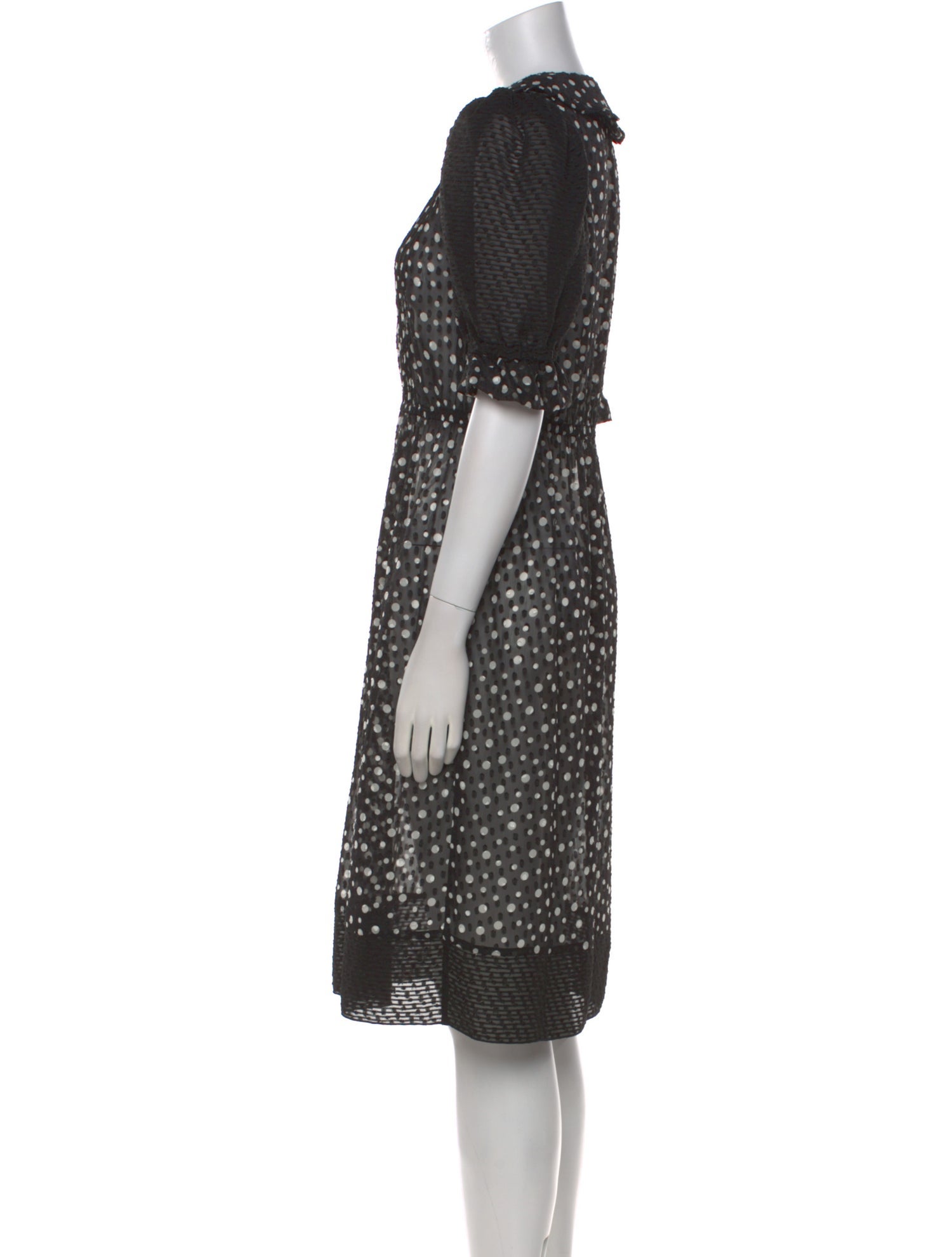Marc Jacobs Polka Dot Print Knee-Length Dress