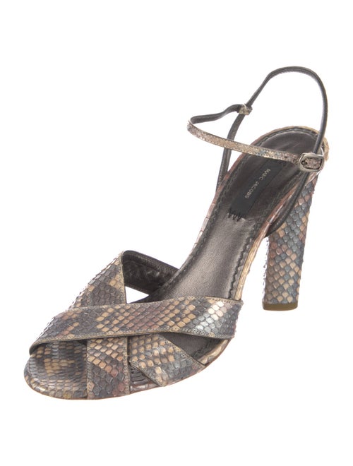 Marc Jacobs Snakeskin Animal Print Slingback Sandals