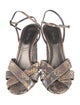Marc Jacobs Snakeskin Animal Print Slingback Sandals