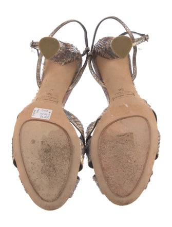Marc Jacobs Snakeskin Animal Print Slingback Sandals