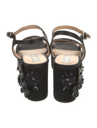 Marc Jacobs Satin Crystal Embellishments Sandals