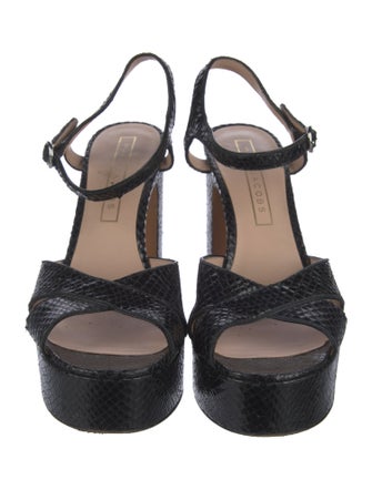 Marc Jacobs Embossed Leather Slingback Sandals