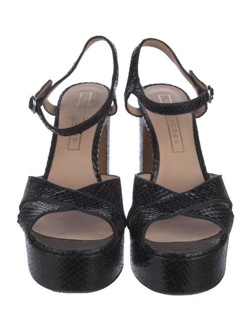 Marc Jacobs Embossed Leather Slingback Sandals