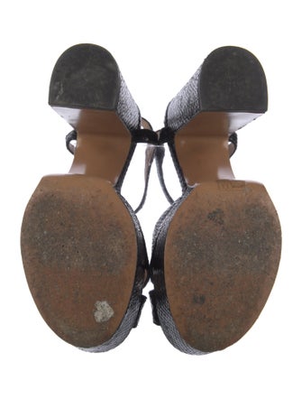 Marc Jacobs Embossed Leather Slingback Sandals