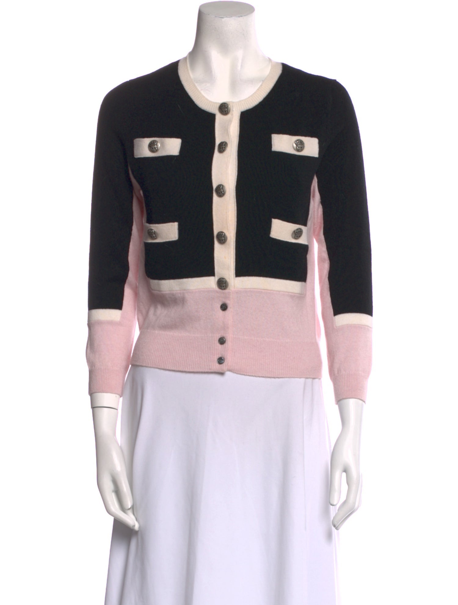 Marc Jacobs Cashmere Colorblock Pattern Sweater