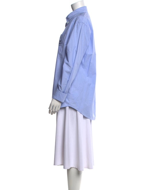 Marc Jacobs Striped Long Sleeve Button-Up Top