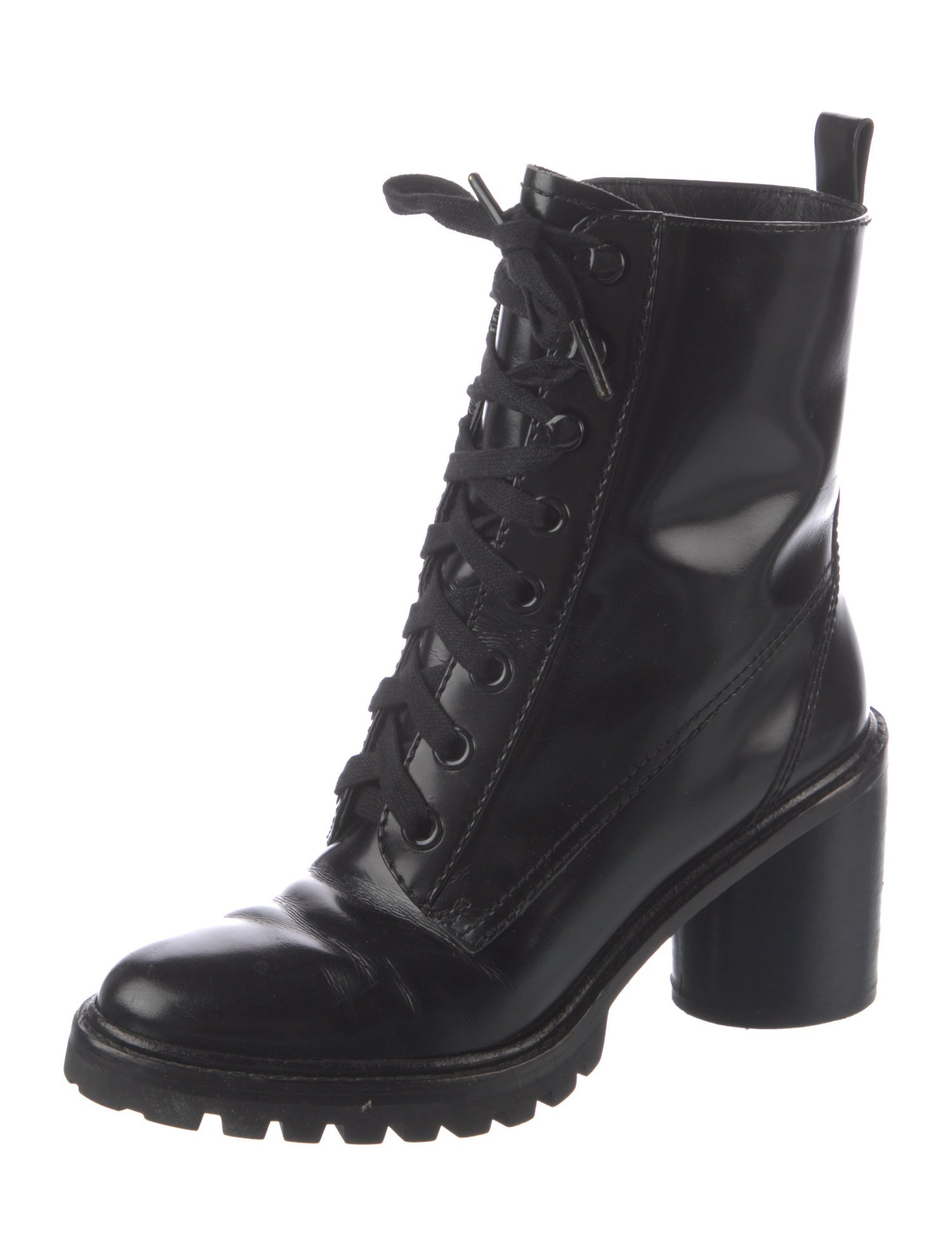 Marc Jacobs Patent Leather Combat Boots