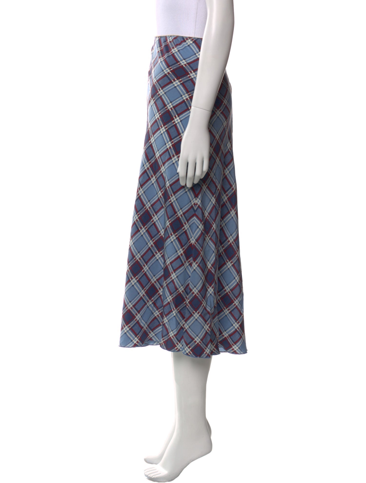 Marc Jacobs Plaid Print Midi Length Skirt