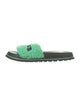 Marc Jacobs Shearling Colorblock Pattern Slides