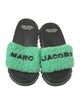 Marc Jacobs Shearling Colorblock Pattern Slides