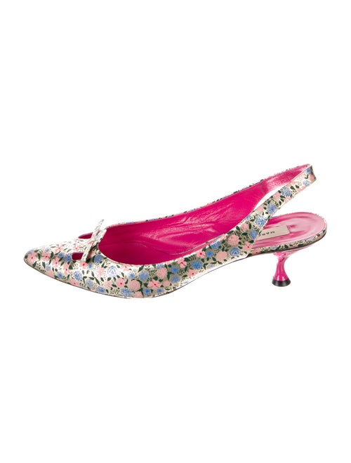 Marc Jacobs Leather Printed Slingback Pumps