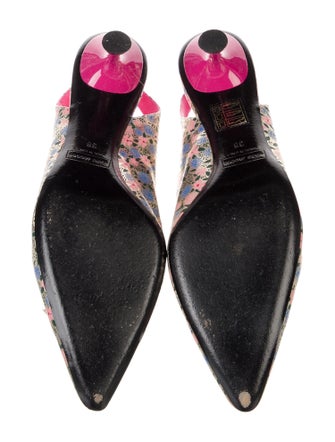 Marc Jacobs Leather Printed Slingback Pumps