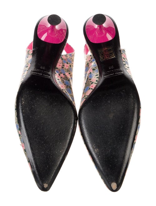 Marc Jacobs Leather Printed Slingback Pumps
