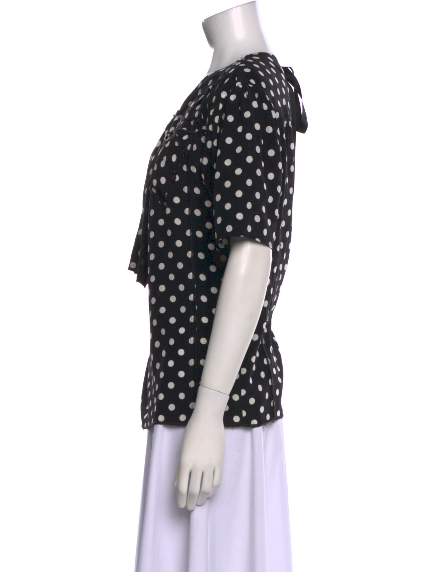 Marc Jacobs Silk Polka Dot Print Blouse