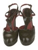Marc Jacobs Leather Leather Trim Embellishment T-Strap Pumps