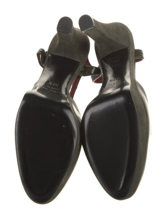 Marc Jacobs Leather Leather Trim Embellishment T-Strap Pumps