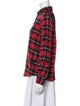 Marc Jacobs Silk Plaid Print Button-Up Top