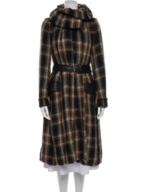 Marc Jacobs Wool Plaid Print Coat