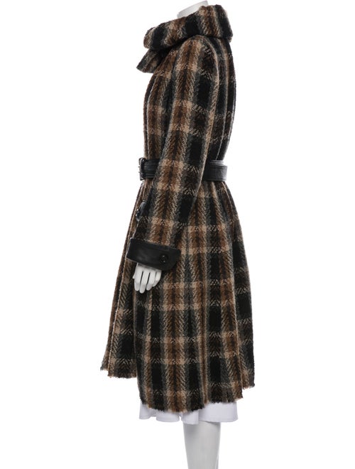 Marc Jacobs Wool Plaid Print Coat