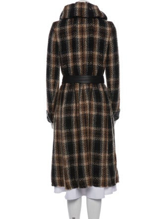 Marc Jacobs Wool Plaid Print Coat