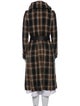 Marc Jacobs Wool Plaid Print Coat