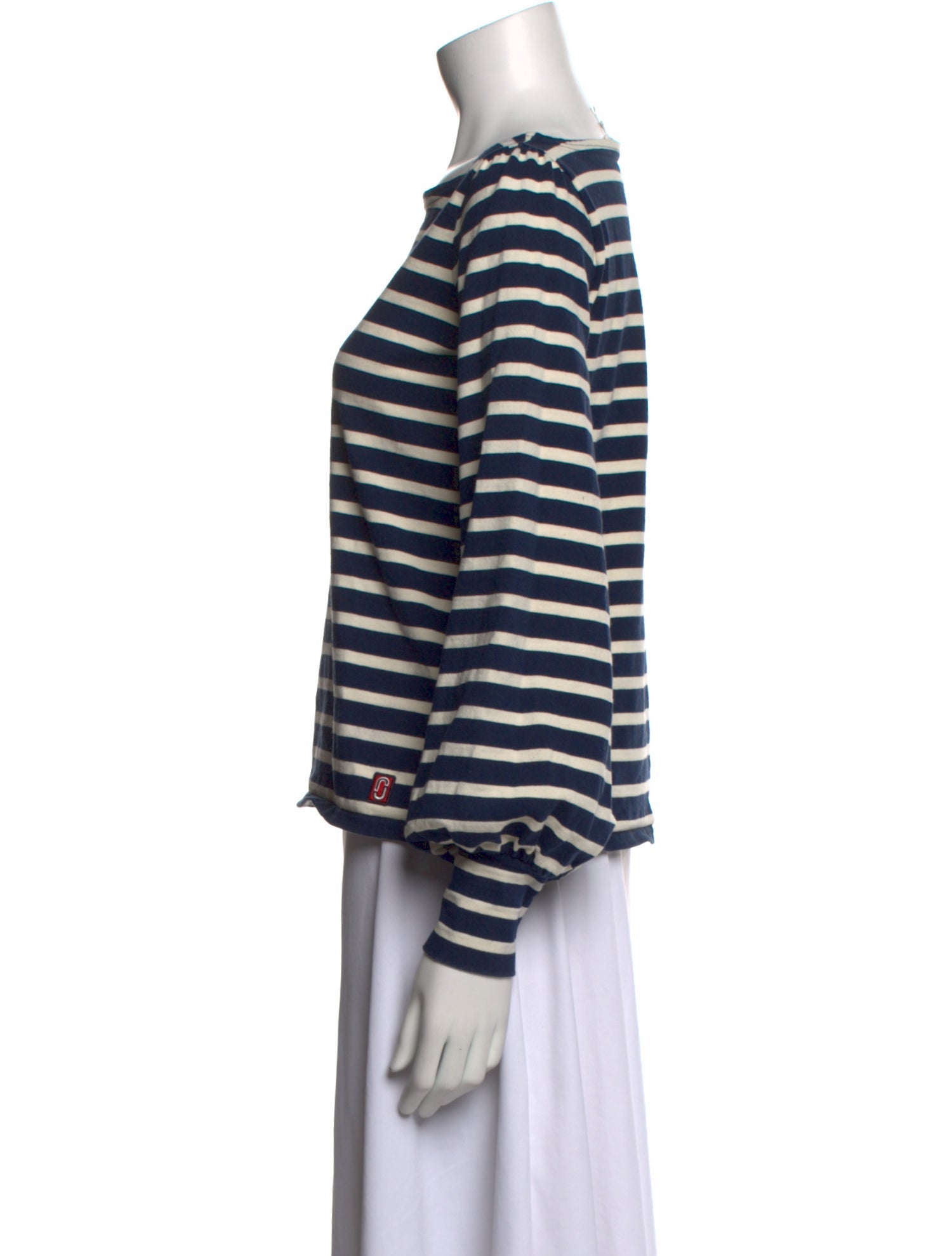 Marc Jacobs Striped Bateau Neckline Top