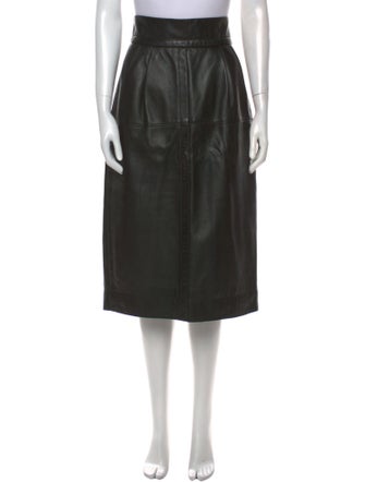 Marc Jacobs Lamb Leather Midi Length Skirt